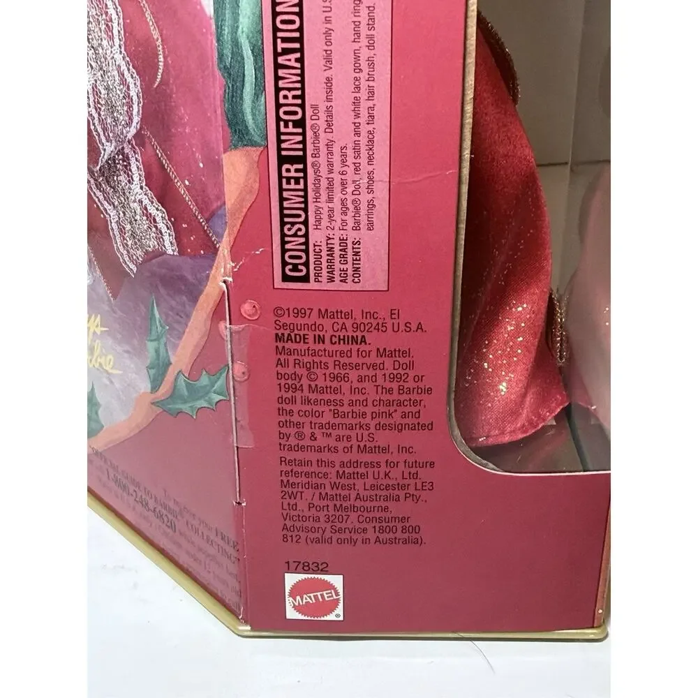 Barbie Happy Holidays Special Edition RARE *GREEN EYES* Mattel #17832 MINT NIB!